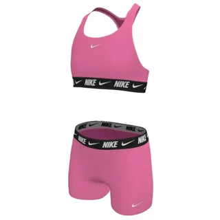 Nike Swim Logo Tape Racerback Bikini & S Pink Glow