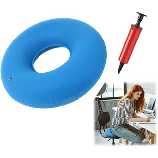 Donut Kissen,Hämorrhoiden Sitzkissen Sitzring Nach Op Sitzkissen Orthopädische,Dekubitus Kissen Tragbares Aufblasbares Sitzkissen mit Pumpe für Hämorrhoid Steibbeinschmerzen Rollstühle Schwangere