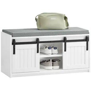 SoBuy Schuhbank 90 x 46 x 35 cm Sitzbank / weiß