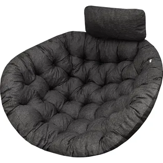 Schaukelkissen Moon Schaukelauflagen Hängeschaukel Hängesessel Polster Kissen Auflagen Gartenmöbel Kissen Gartenschaukel Wintergarten Innen /Aussen Indoor/Outdoor Schwarz - Schwarz