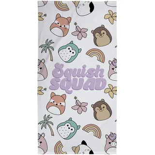 Character World Offizielles Squishmallows-Kinderhandtuch Superweicher Griff, Squish Squad-Design