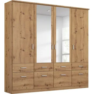 Bremen 181 x 199 x 58 cm Eiche Artisan Nachbildung mit Spiegel