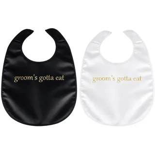 2er-Set Braut und Bräutigam Schürzen, Schwarz-Weiß Hochzeit Erwachsenen | Schürzen für Erwachsene, perfekt für Hochzeit und Junggesellinnenabschied. Ideales Paar-Lätzchen für lustige Fotos