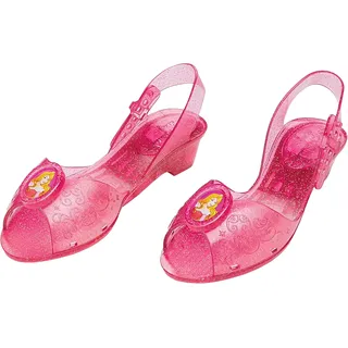Aurora Jelly Shoes Offizielle Disney Prinzessin Kostüm Schuhe mit Aurora Emblem, Kinder Größe 11/12 Medium