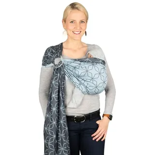 Hoppediz Ring-Sling Babytragetuch ab Geburt, Malmö Aqua