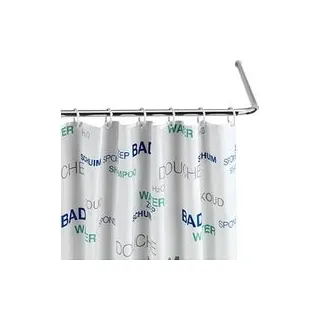 WENKO Metall Duschvorhangstange L-Form