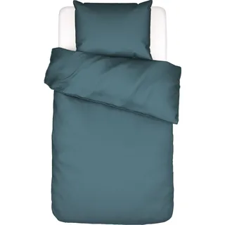Essenza Bettwäsche »Minte, Baumwoll-Satin, unifarben« 2 Stk., tlg., blau