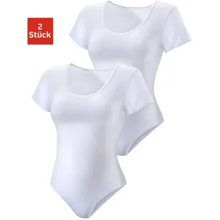 Vivance T-Shirt-Body 2er-Pack, aus elastischer Baumwoll-Qualität, weiß