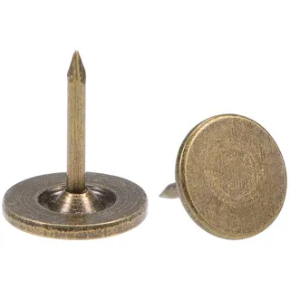 sourcing map 25 Stück Polster Nägel Reißzwecken Möbelnagel Bronzeton Für Möbel Sofa Kopfteile 11mmx13mm Flachkopf