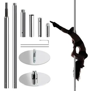 Leogreen Tanzstange | Höhe verstellbar 222,5 – 280 cm | statisch und drehbar | maximale Belastung 200 kg | für Tanz Übung Fitness