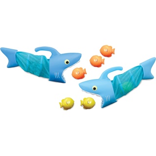 Melissa & Doug Sunny Patch Poolspielzeug Fischjagd mit dem Hai (Poolspielzeug, 2 Netze, 6 Fischbleigewichte zum Fangen)