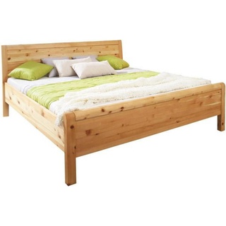 Linea Natura Bett , Zirbelkieferfarben , Holz , Zirbe , massiv , 160x200 cm , Schlafzimmer, Komplette Schlafzimmer und Serien, Schlafzimmerserien