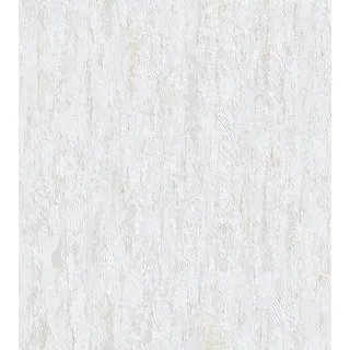 Rasch Textil Rasch Tapete 867503 - Helle Tapete mit Putzoptik und Putzstruktur mit feiner Marmorierung in Creme - 10,05m x 0,53m (LxB)