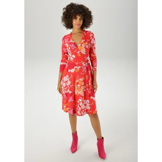 Aniston CASUAL Jerseykleid Blumendruck Rosa 38