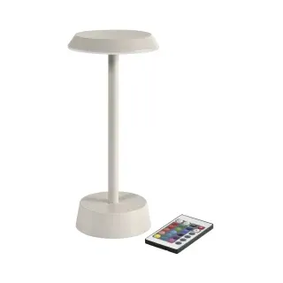 DUNI LED Lampe Nour, kabellos, 26,3 x Ø 11,9 cm, Robuste LED-Lampe im schicken Design, 1 Karton = 6 Stück, Farbe: taupe