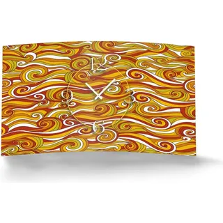 Zentangle bunt Designer Wanduhr modernes Wanduhren Design leise kein ticken dixtime 3D-0156 - Bunt