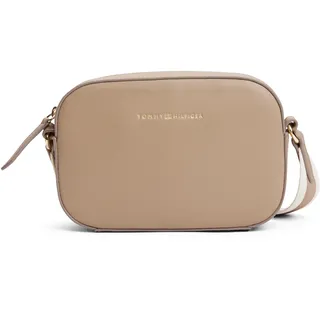 Tommy Hilfiger Umhängetasche »TH LOGOTAPE CAMERA Bag Damen Schultertasche, Minibag mit Logo-Schriftzug auf Umhängeriemen beige