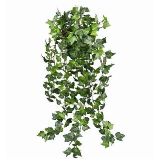 Seidenblumen Roß Waldefeubusch 90cm DA, Kunstpflanzen künstliches Efeu Efeuranke kuenstliche Pflanzen Efeubusch hängend wie echt, Home Decoration Botanische Wanddeko, Wohnzimmer Balkon Deko