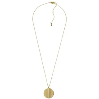 FOSSIL Women's goldfarbene Edelstahlkette mit Karabinerverschluss Runde Halskette mit Anhängern