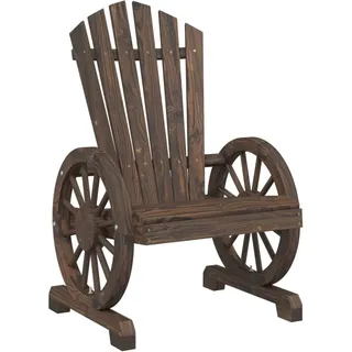 vidaXL Adirondack-Gartenstuhl Massivholz Tanne - Braun