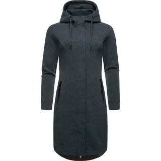 Sweatjacke RAGWEAR "Kurzmantel Letti Long", Damen, Gr. M, schwarz, Obermaterial: 54% Polyester PES. 41% Baumwolle CO. 5% Viskose CV., Sweatjacken Sweatjacke