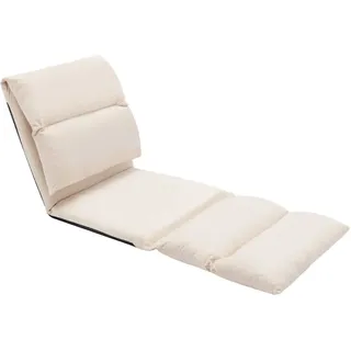 vidaXL Bodenstuhl Faltbar Creme Mikrofaser - Creme