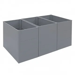 Mendler Hochbeet HWC-P64 77 x 150 x 100 cm Grau