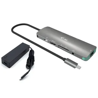 iTEC i-tec USB-C Metal Nano Docking Station 4K HDMI LAN with Power Delivery 100W + Universal Charger 100W,