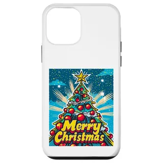Weihnachtsbaum Lichter Weihnachtsbaumkugeln Pop Art Xmas Hülle für iPhone 12 mini