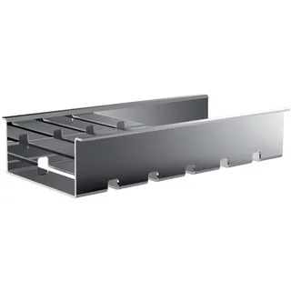 Emco Liaison Ablagekorb, Duschkorb chrom, für Reling, Einhängekorb ohne bohren, Badaccessoires, Tiefe 39 mm – 184500100