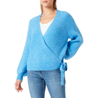 ONLY Damen Onlmia L/S Wrap Cardigan KNT Noos Strickjacke, Super Sonic,S