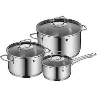 WMF Kochtopfset , Metall , 3-teilig , 20 cm,24 cm,16 cm , 2,5 l,5,7 l,1,4 l , TransTherm®-Allherdboden , Kochgeschirr, Töpfe, Topfsets