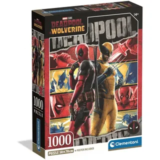 CLEMENTONI Puzzle Marvel Deadpool 1000 Teile Kompaktbox