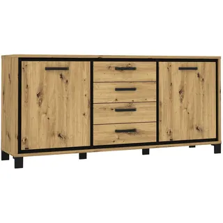 Forte Trondheim 178,4 x 81,3 x 41,5 cm artisan eiche / schwarz