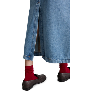 Jeansrock MARC O'POLO DENIM, Damen, Gr. 31, medium blau, Denim/Jeans, Obermaterial: 100% Baumwolle, ca. Mitte Wade, Röcke Jeansrock, regular fit mit Ananasblattfasern