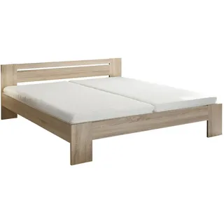 Carryhome Bett , Sonoma Eiche , Holzwerkstoff , 180x200 cm , in verschiedenen Größen erhältlich , Schlafzimmer, Komplette Schlafzimmer und Serien, Schlafzimmerserien