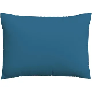Schlafgut Kopfpolsterbezug , Blau , Textil , Uni , 70x90 cm , Grüner Punkt, Textiles Vertrauen - Oeko-Tex®, AZO-frei, Oeko-Tex® Made IN Green , bügelleicht, bügelfrei , Heimtextilien, Bezüge, Polsterbezüge
