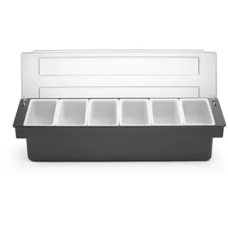 HENDI Bar Up Barkeeper-Behälterorganizer für Cocktailzutaten - 6 Einsätze 1017154PRZEM