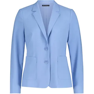 Jackenblazer BETTY BARCLAY "Blazer-Jacke langarm", Damen, Gr. 36, blau (azurine), Obermaterial: 86% Polyester PES. 14% Elasthan EL., Blazer Jackenblazer