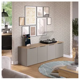 Vicco Wohnwand Vicco Wido Greige 2 Teile, Model 57462 - Grau