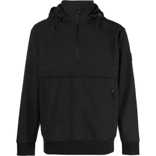Hugo Boss Herren Jacke 50494430 mit verstellbarer Kapuze, gerader Schnitt, hüftlang - Schwarz