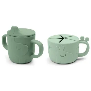 Done By Deer Friends Spout/snack Set Deer Tasse - Green - 0 Monate