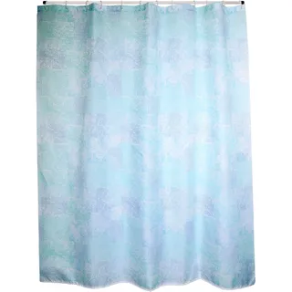 MSV Duschvorhang Premium Java Cadix aus Polyester 180x200cm in blau, 30 x 20 x 15 cm