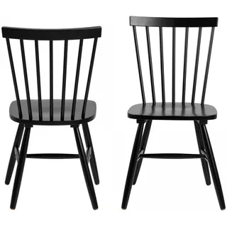 Actona Esszimmerstuhl Riano Birke massiv schwarz 2er Set