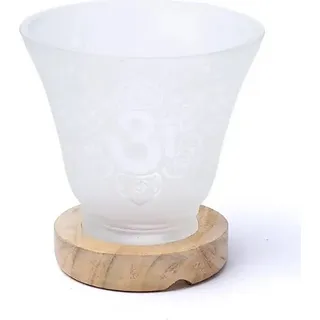 Edelsteinlampe OHM mit Kabel und LED -- 12x12cm