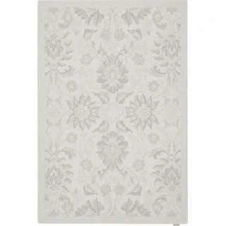 Agnella Noble Mirem Teppich - Wollteppich, Kurzflor, für Wohnzimmer, Schlafzimmer, 100% Wolle, robust, pflegeleicht, modern, skandinavisch, Vintage, 160X230 Hellgrau