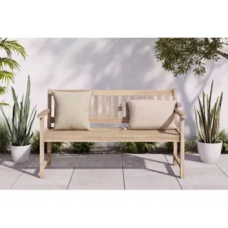 Ambia Garden Gartenbank , Akaziefarben , Holz , Akazie , teilmassiv , 120x89x55 cm , FSC 100% , mit Rückenlehne , Holzmöbel, Sitzgelegenheiten Holz, Holzbänke, Gartenbänke Holz