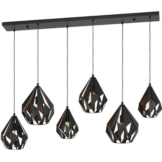 EGLO Carlton 6-flg. 40 W 60 cm rund schwarz Kupfer