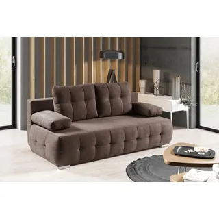 WERK2 Schlafsofa »Indigo Bettsofa mit Bettkasten, Breite 205cm, hochwertige Verarbeitung« 2-Sitzer Sofa und Schlafcouch mit Federkern & Bettkasten, braun