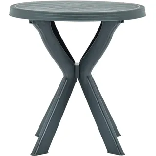 vidaXL Bistrotisch Grün Ø70 cm Kunststoff - Grün